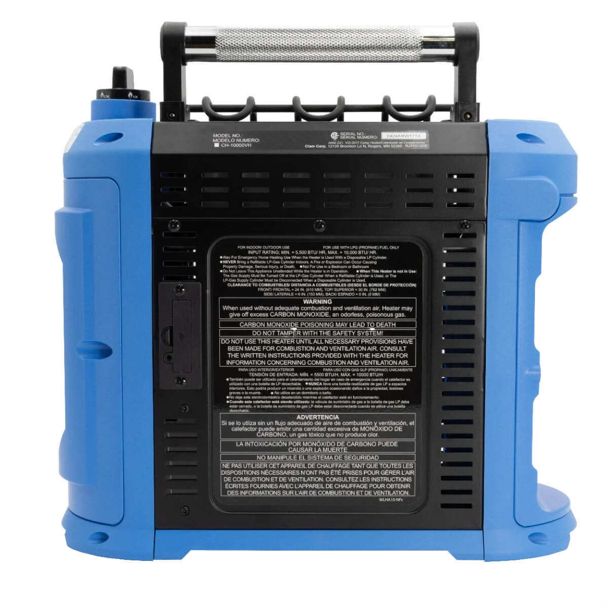 Chauffage radiant portatif au propane « CH-10000vh » – 5 500 à 10 000 BTU variables