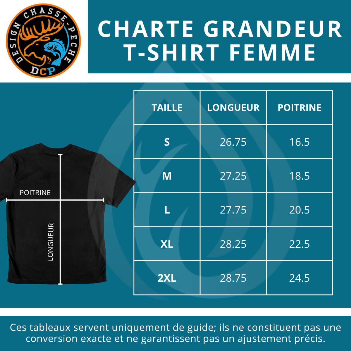 dcp-design-chasse-peche-charte-taille-tshirt-femme