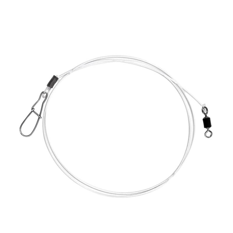 Bas De Ligne Fluorocarbone Pour Carpe 50cm 45lb - Avec émerillon à Changement Rapide, Neuf