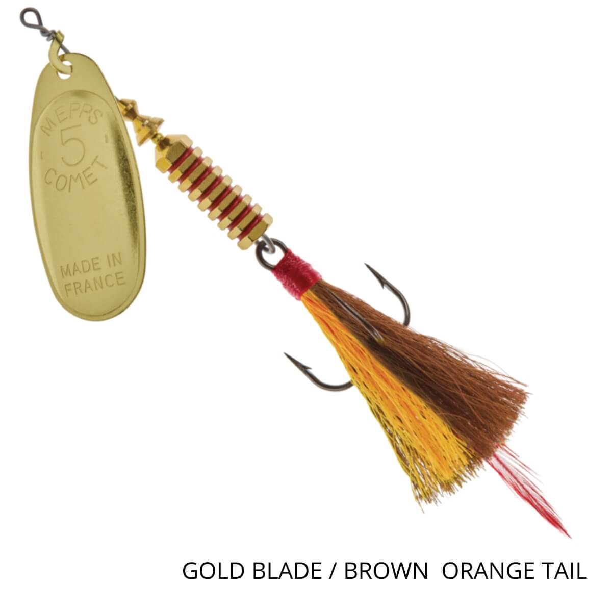 mepps-comet-long-tail-gold-blade-brown-orange