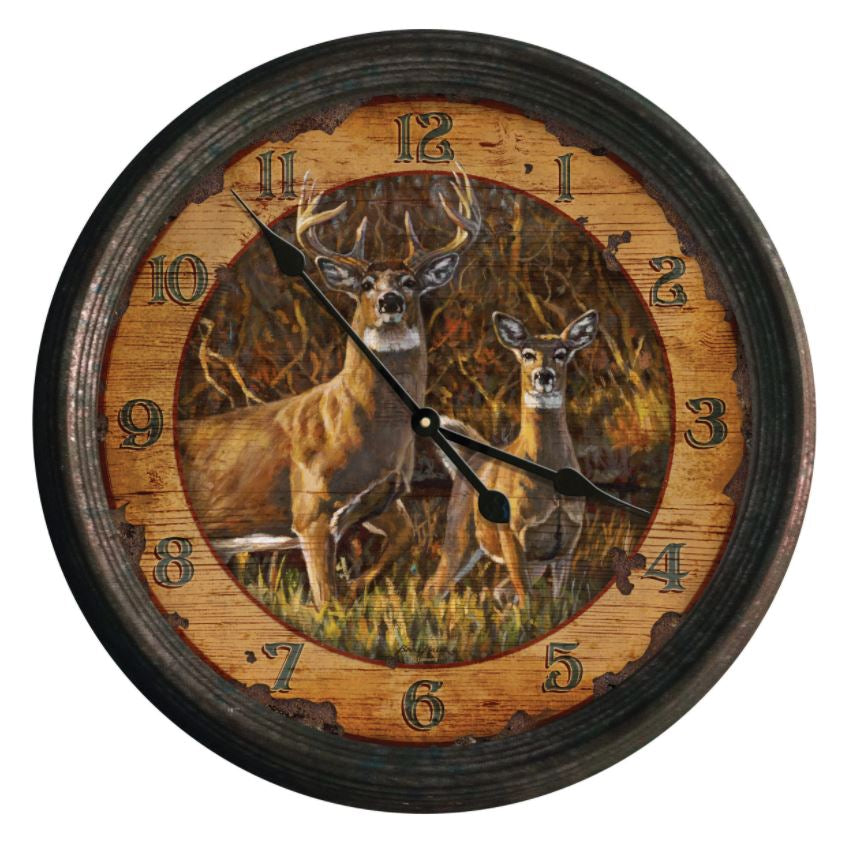 rivers-edge,-horloge-de-chevreuil-â«-buck-&-doe-â»-'1025