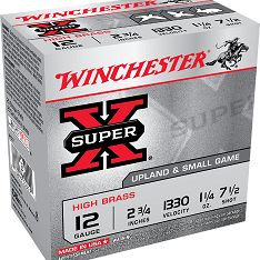 winchester,-cartouches-super-x-cal.12-#7 1/2,-2-3/4"-x127