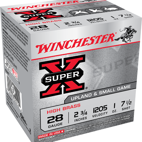winchester,-cartouches-super-x-cal.28-#7 1/2,-2- 3/4"-x28h7