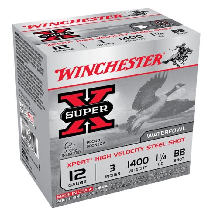 winchester,-cartouches-super-x-cal.12-#bb,-3"-wex123hbb