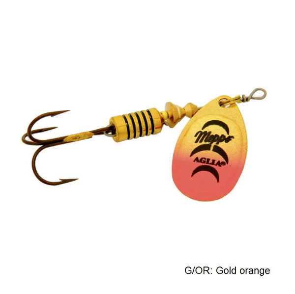 Cuiller Mepps Aglia-E Brite Argent Orange - Leurre de la pêche