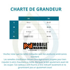 Charte de grandeur semelles chauffantes Mobile Warming