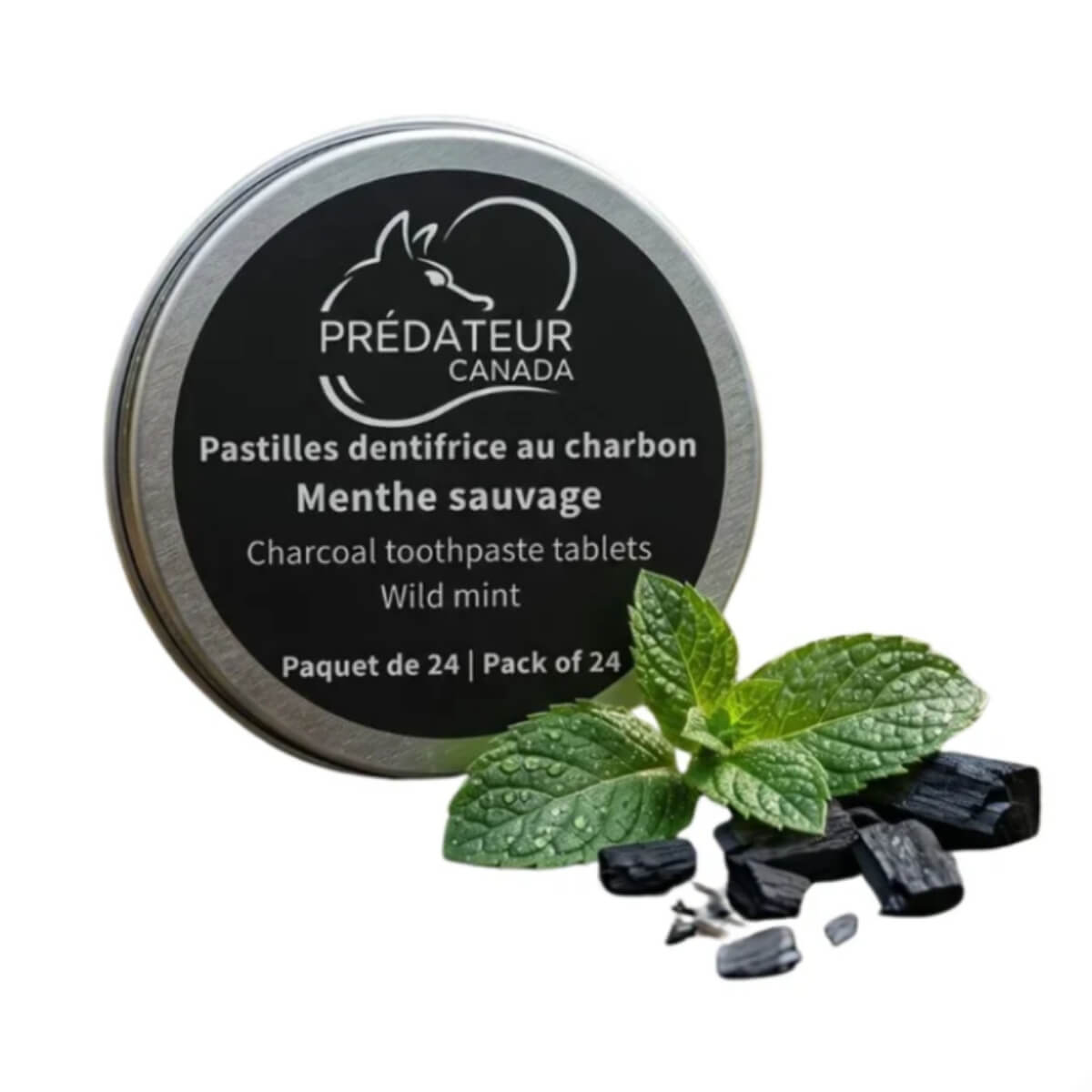 Pastilles dentaires 30-06 charbon actif et menthe sauvage
