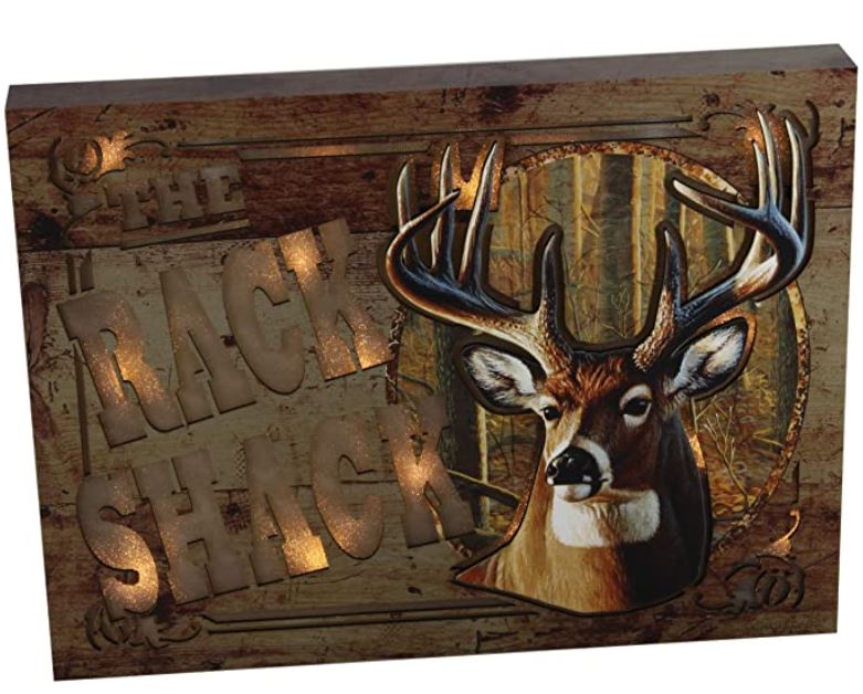 rivers-edge,-enseigne-murale-de-chevreuil-â«-the-rack-shack-â»-re2290