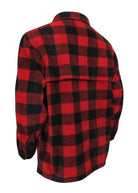 Chemise à carreaux en polar rouge
