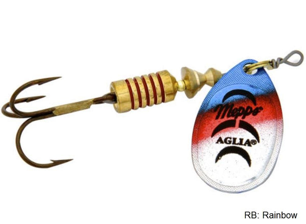 Leurres De Pêche Spinner Mepps Aglia - Taille 3, 6.5g - Coloris Tiger (Vert/Jaune/Rouge)