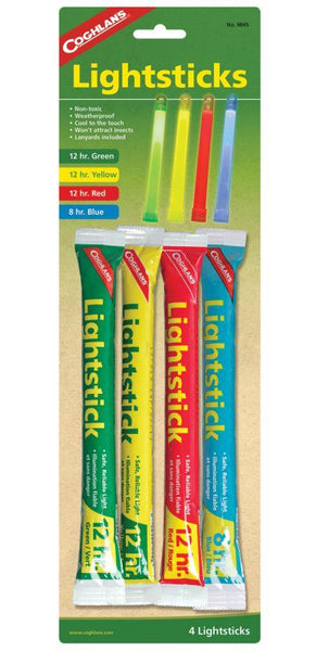 3 Bâtons Lumineux Coghlan's Vert 12h + Lanière – Kit D'Urgence Et Camping